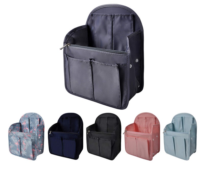 Vercord Backpack Organizer Insert Liner Hanging Travel Bag in Bag with Many Pockets Grey Medium - Image 3